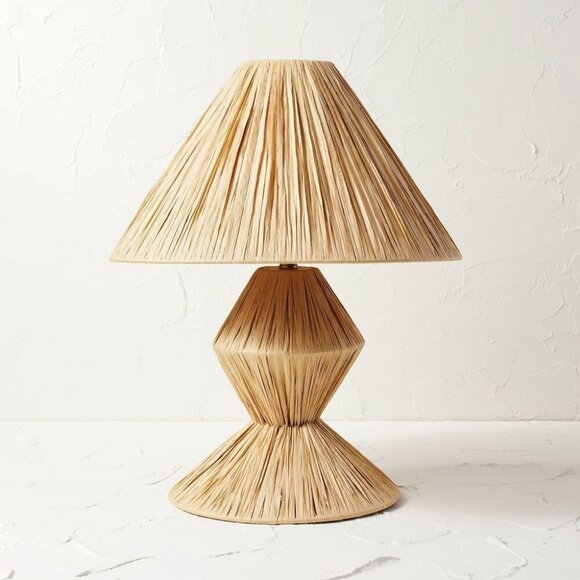 Faux Raffia Table Lamp Brown – Opalhouse Jungalow - Target - New in Box - Picture 1 of 9